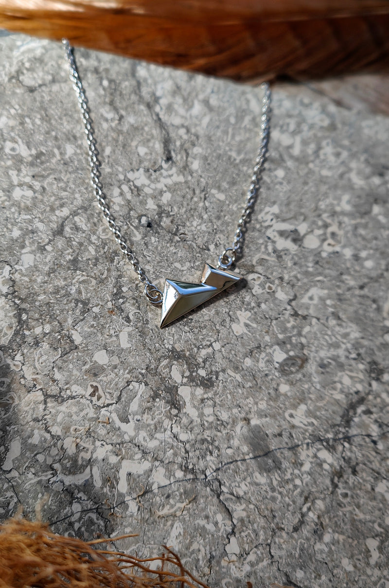 Geometric Mountain Necklace (18 inch)