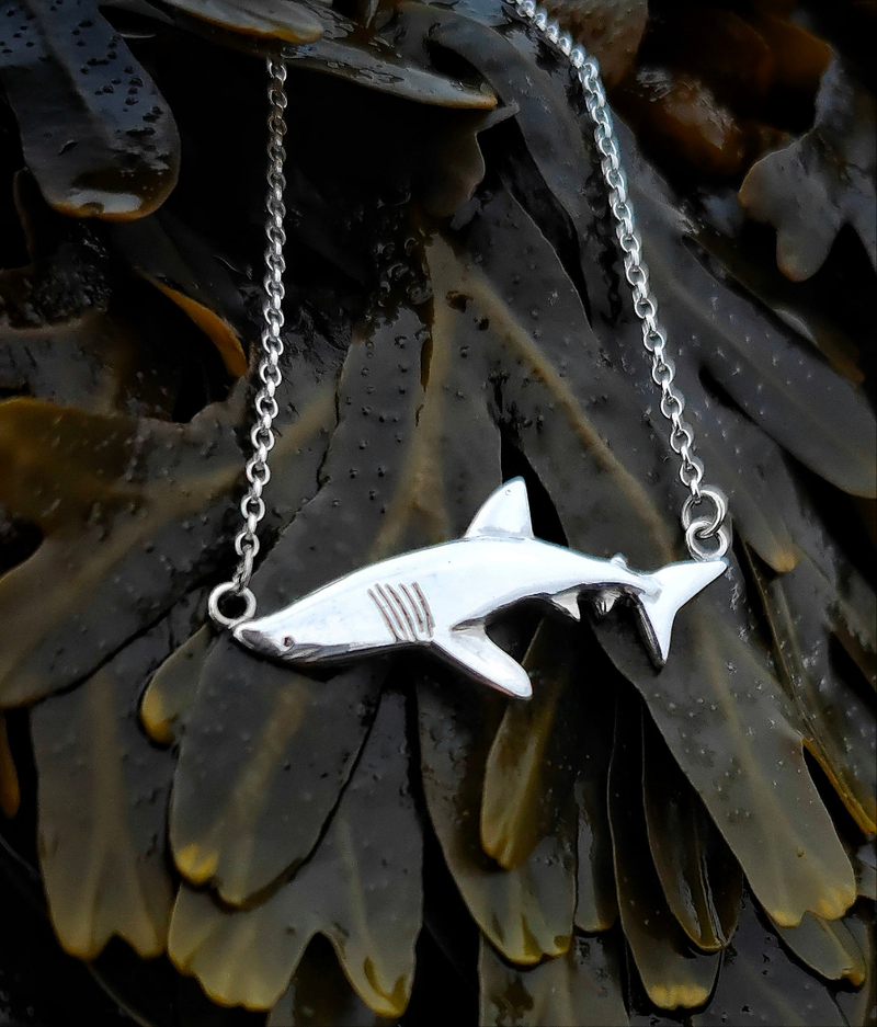 Basking Shark Silver Necklace