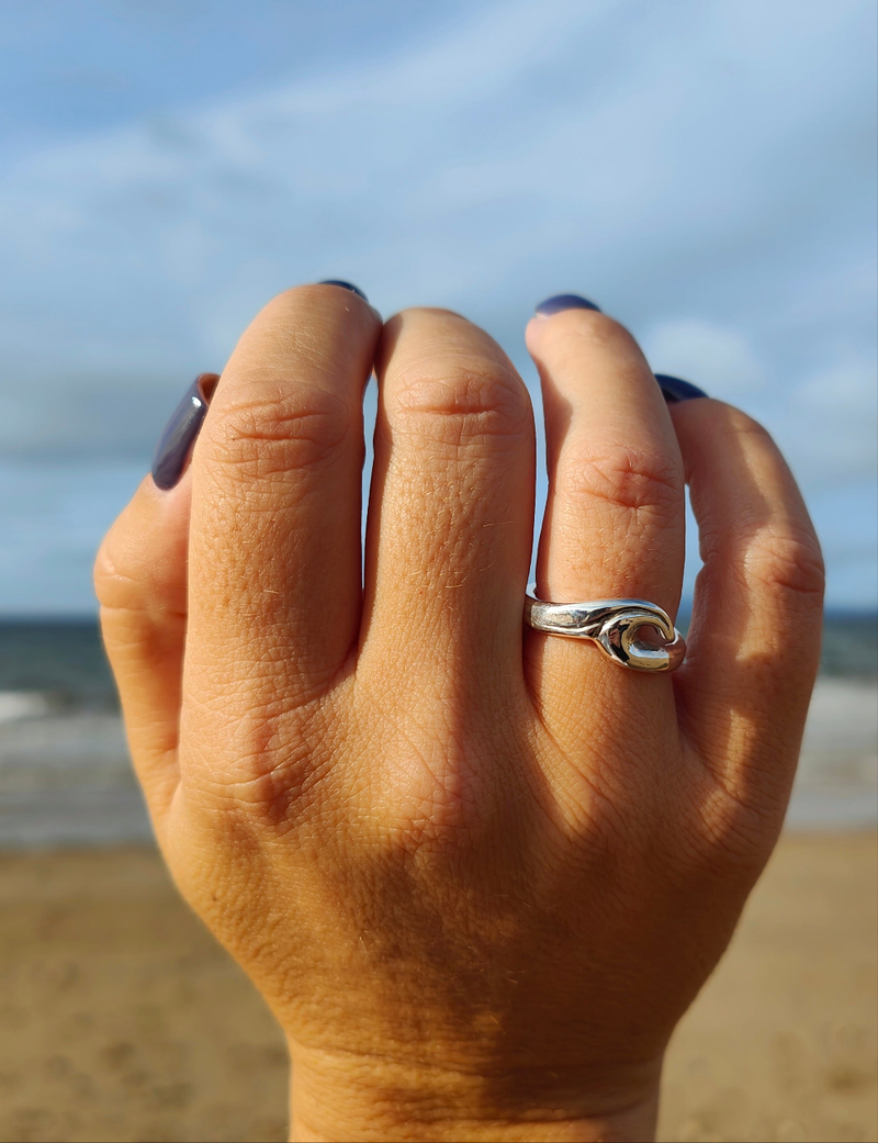 The Silver 'Crest' Wave Ring