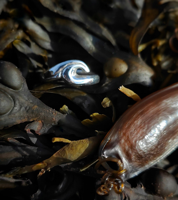 The Silver 'Crest' Wave Ring