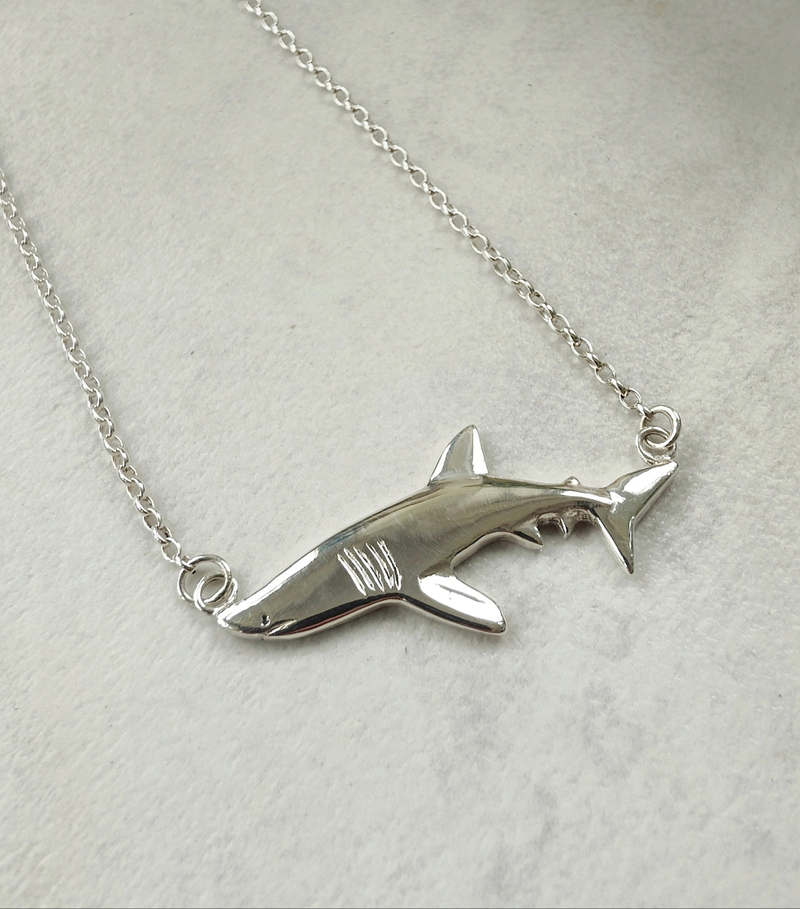 Basking Shark Silver Necklace
