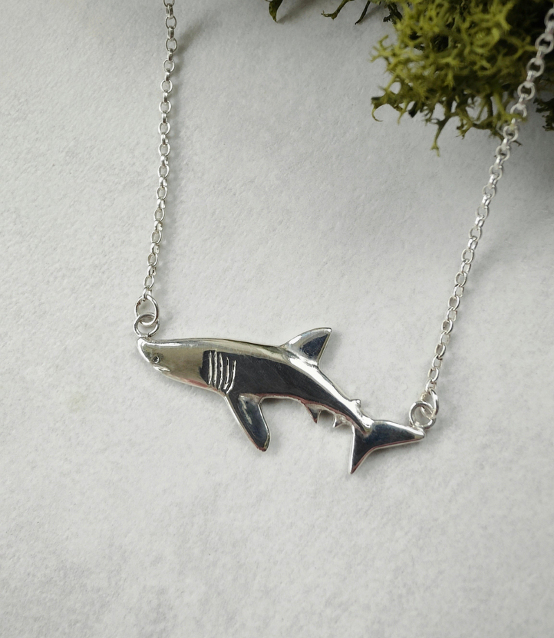 Basking Shark Silver Necklace