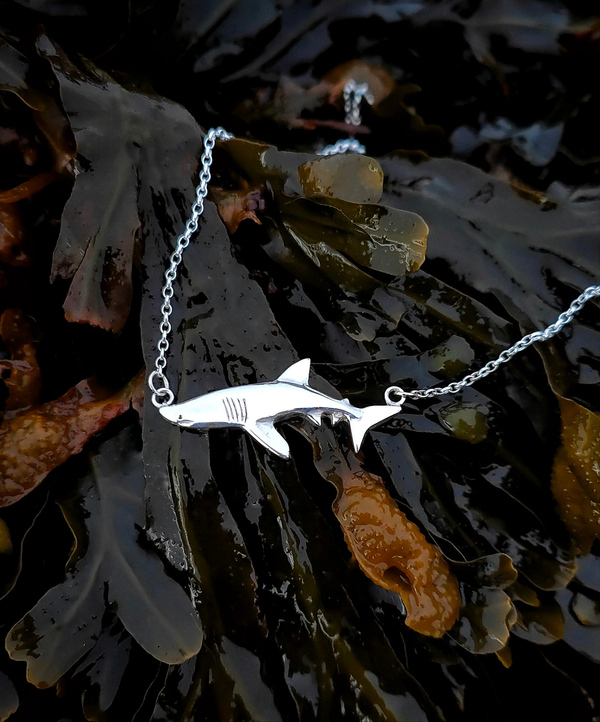 Basking Shark Silver Necklace