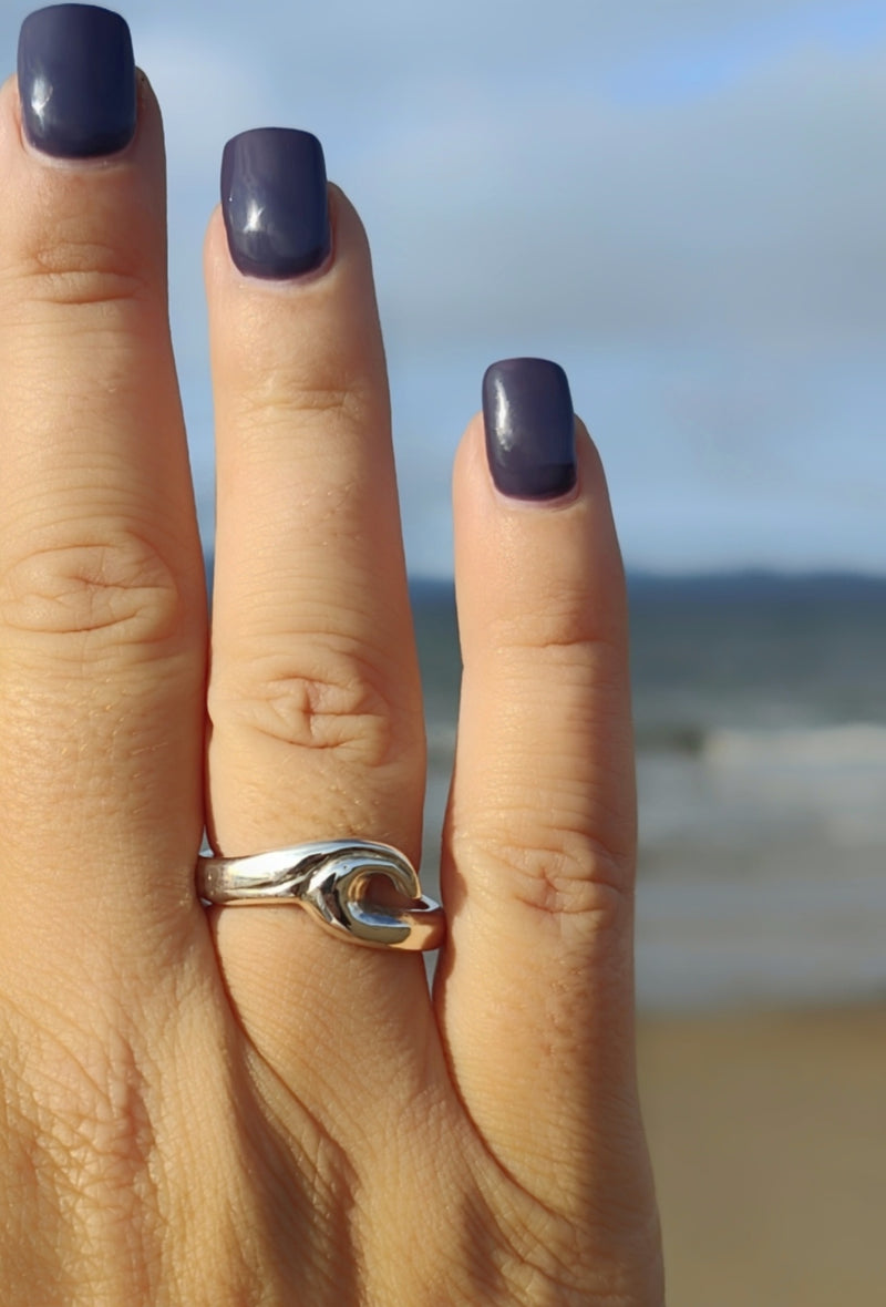 The Silver 'Crest' Wave Ring