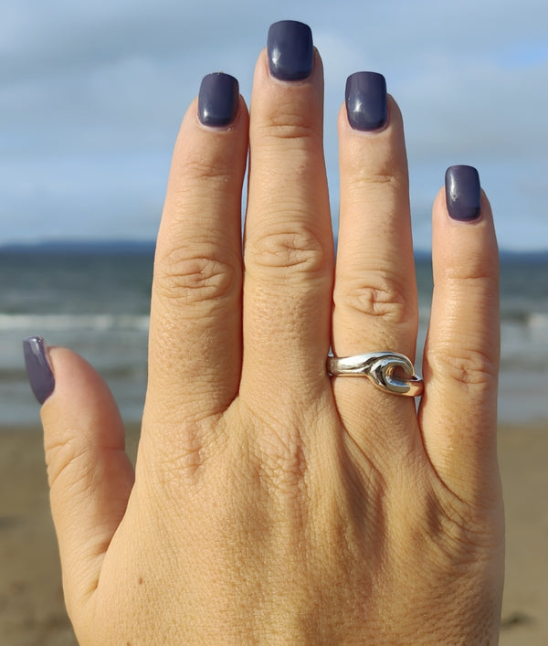 The Silver 'Crest' Wave Ring