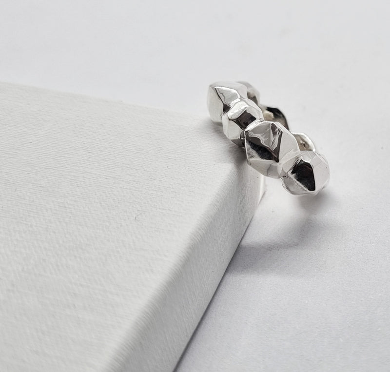 Crystalline Chunky Silver Ring