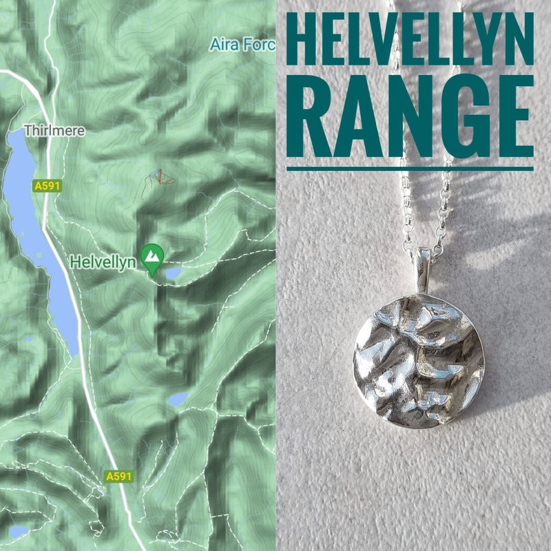 Hevellyn Range - Iconic Summits 3D Pendant Necklace